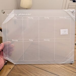 1 Monthly & 1 Weekly Transparent Magnetic Calendar for Fridge. New in box